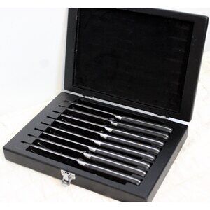 The Main Ingredients Steak Table Knife Set of 8 in Black Storage Box Sleeves